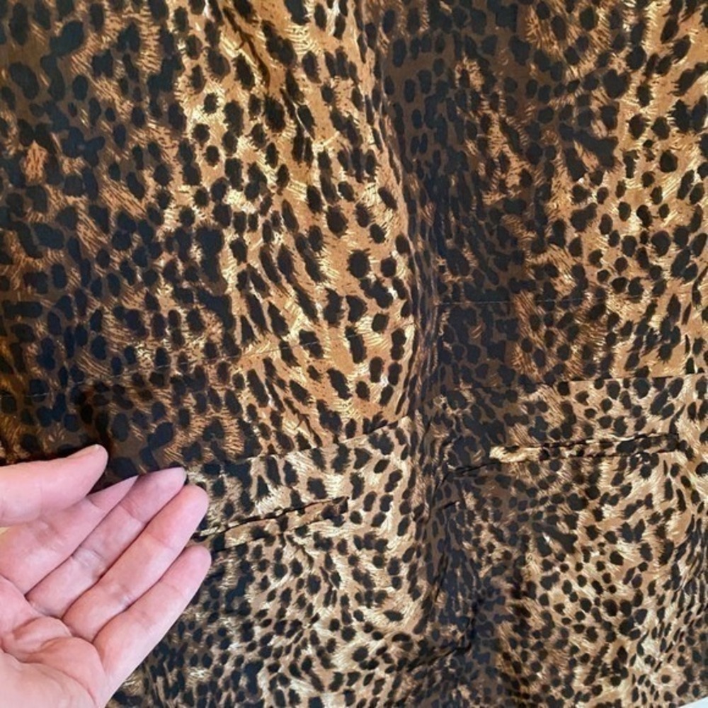ZARA WOMAN Leopard Print Sleeveless Ruched Mini Dress w/Zipper Back - M EUC - Picture 10 of 14